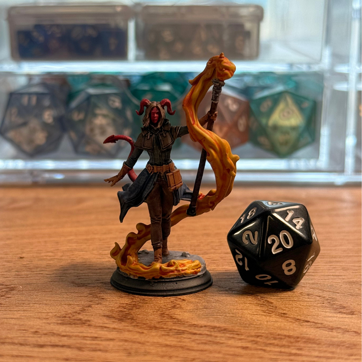 Female Tiefling Mage · PC Painted Mini · 32mm