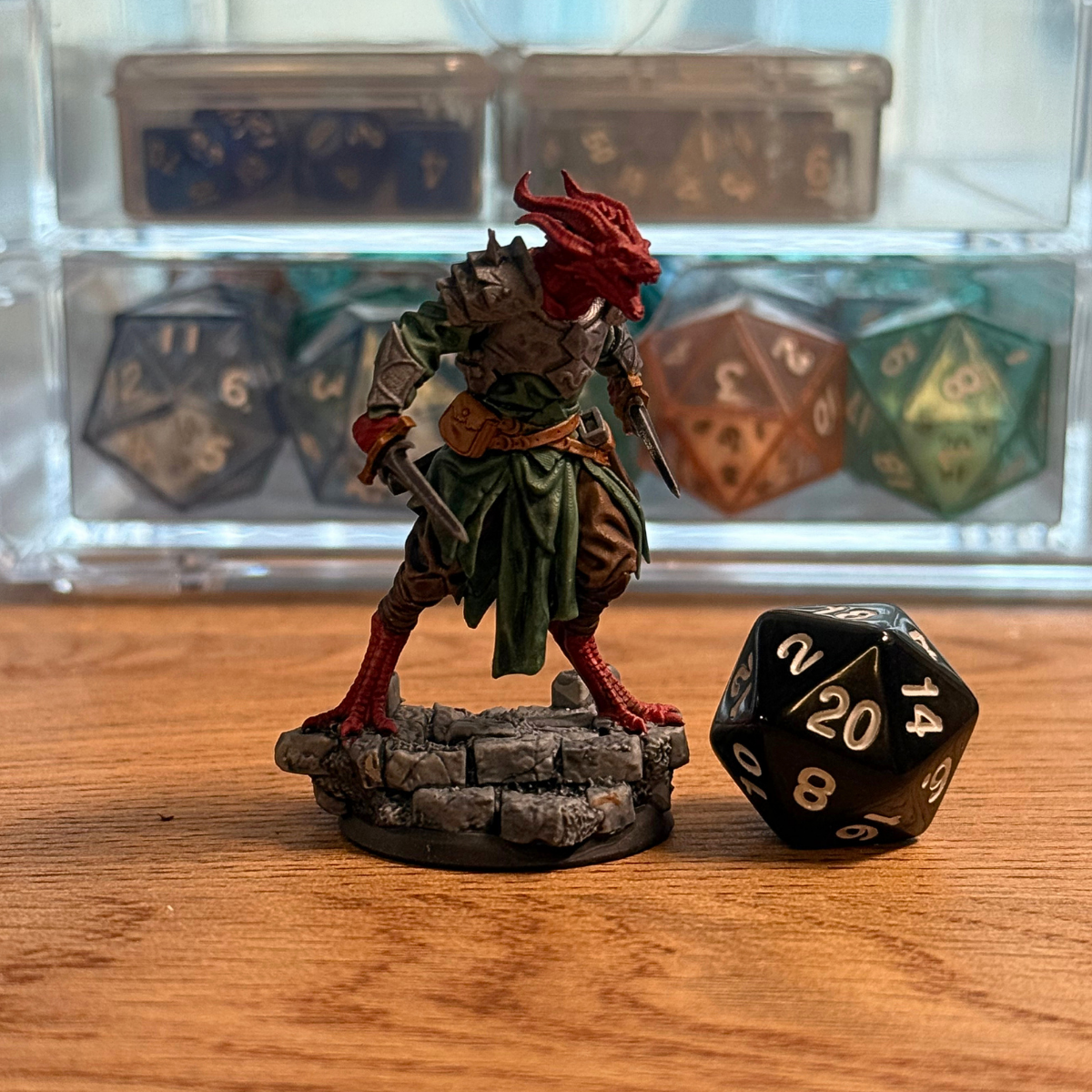 Male Red Dragonborn · PC Painted Mini · 35mm