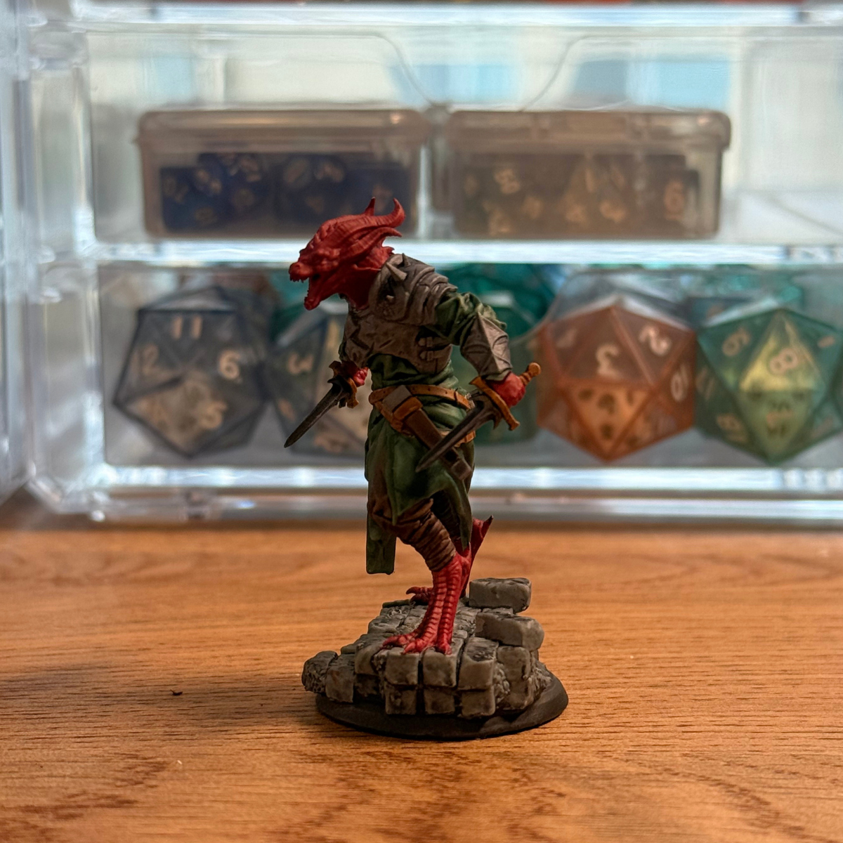 Male Red Dragonborn · PC Painted Mini · 35mm