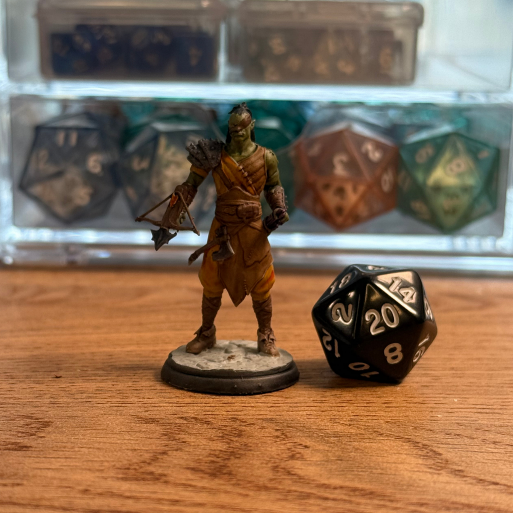Male Half-Orc · Ranger or Rogue PC Painted Mini · 32mm