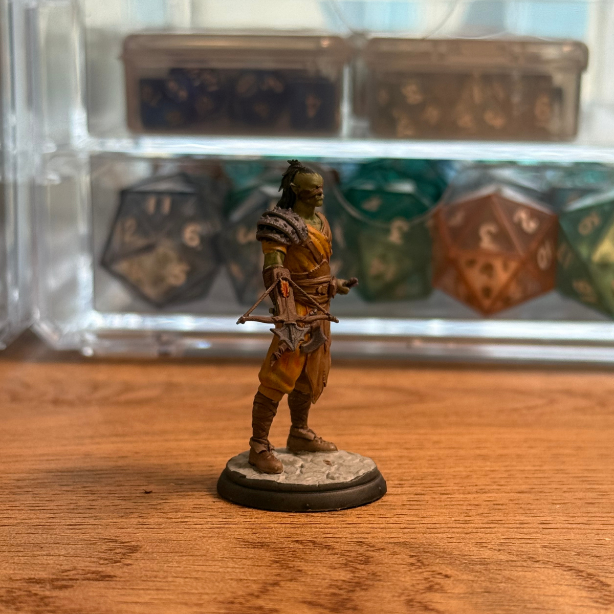Male Half-Orc · Ranger or Rogue PC Painted Mini · 32mm