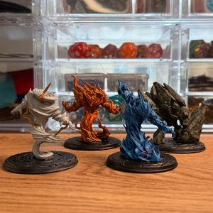 Elementals · Set of 4 · XL Painted Mini · 50mm
