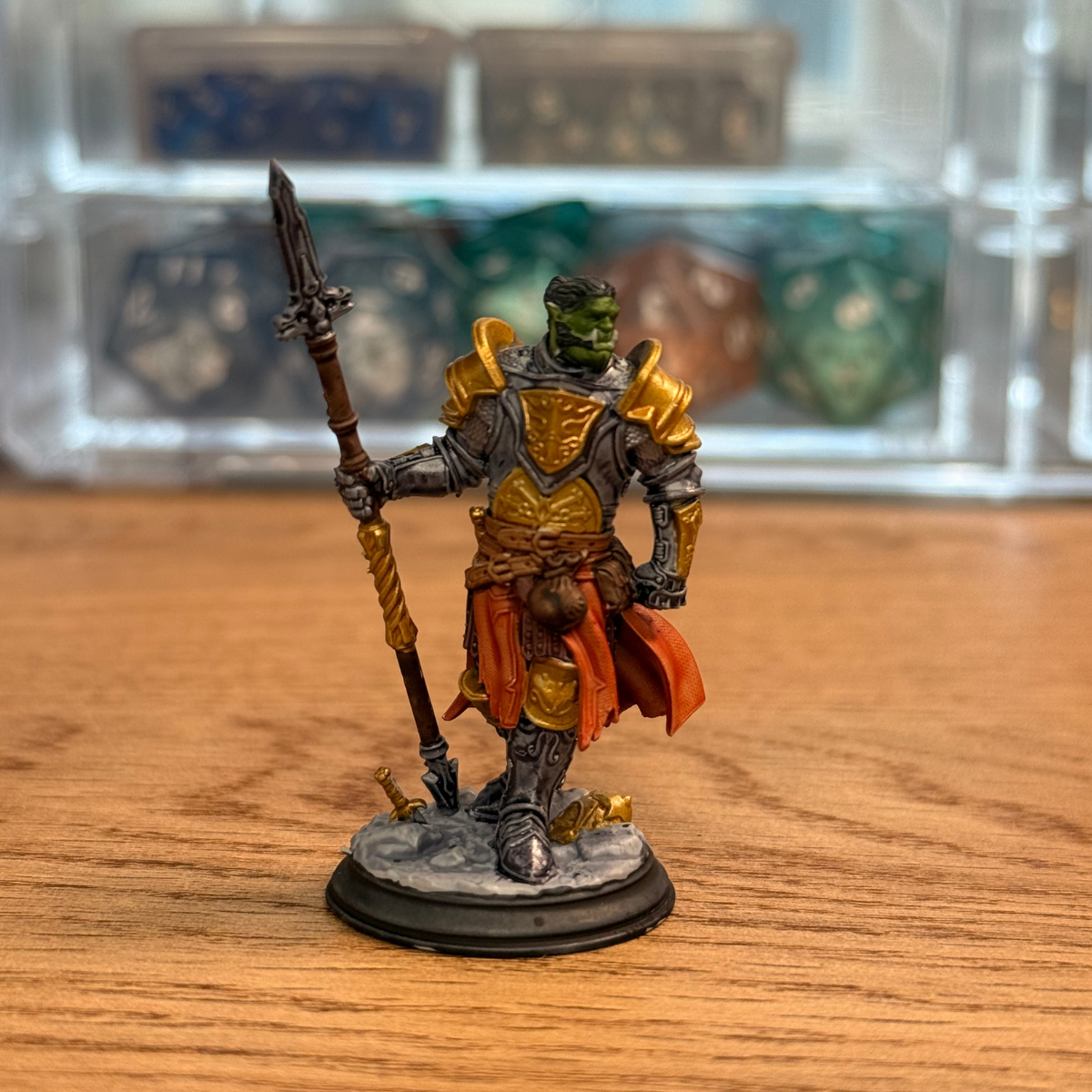 Male Half-Orc Fighter · Painted Mini · 32mm