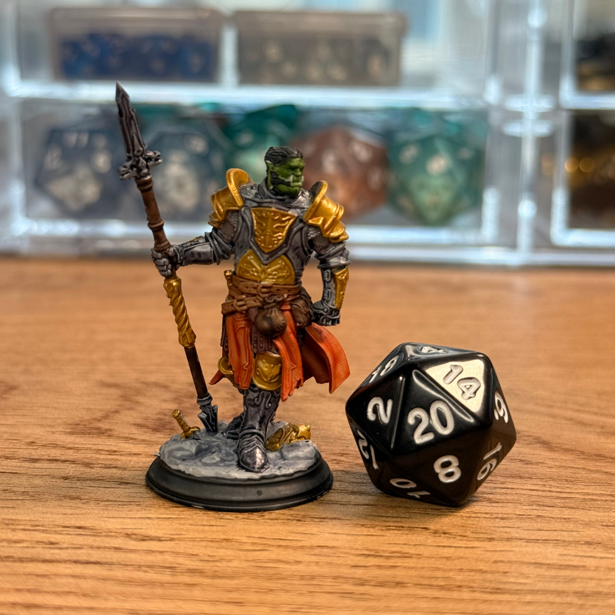 Male Half-Orc Fighter · Painted Mini · 32mm