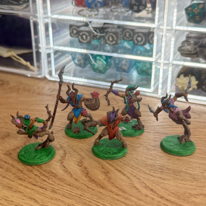 Satyr Mini Set · 5 Fey Satyr Painted Minis · 32mm