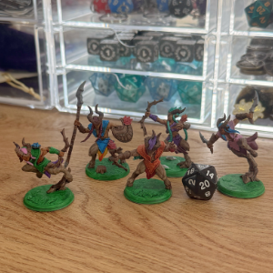 Satyr Mini Set · 5 Fey Satyr Painted Minis · 32mm