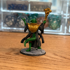 Female Green Dragonborn Mage · Painted Mini · 32mm