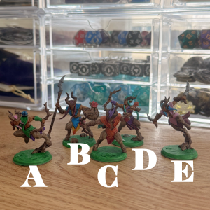Satyr Mini Set · 5 Fey Satyr Painted Minis · 32mm