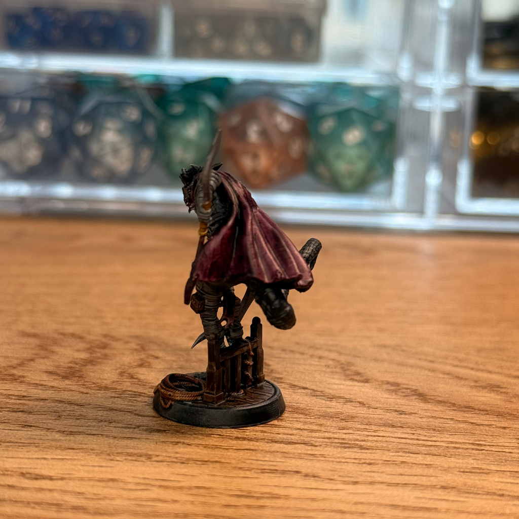 Female Black Dragonborn Rogue · Painted Mini · 28mm
