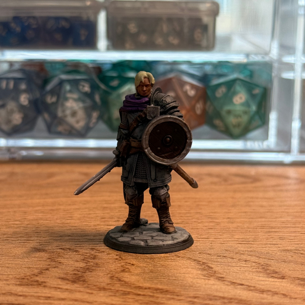 Male Human Fighter · PC Painted Mini · 32mm