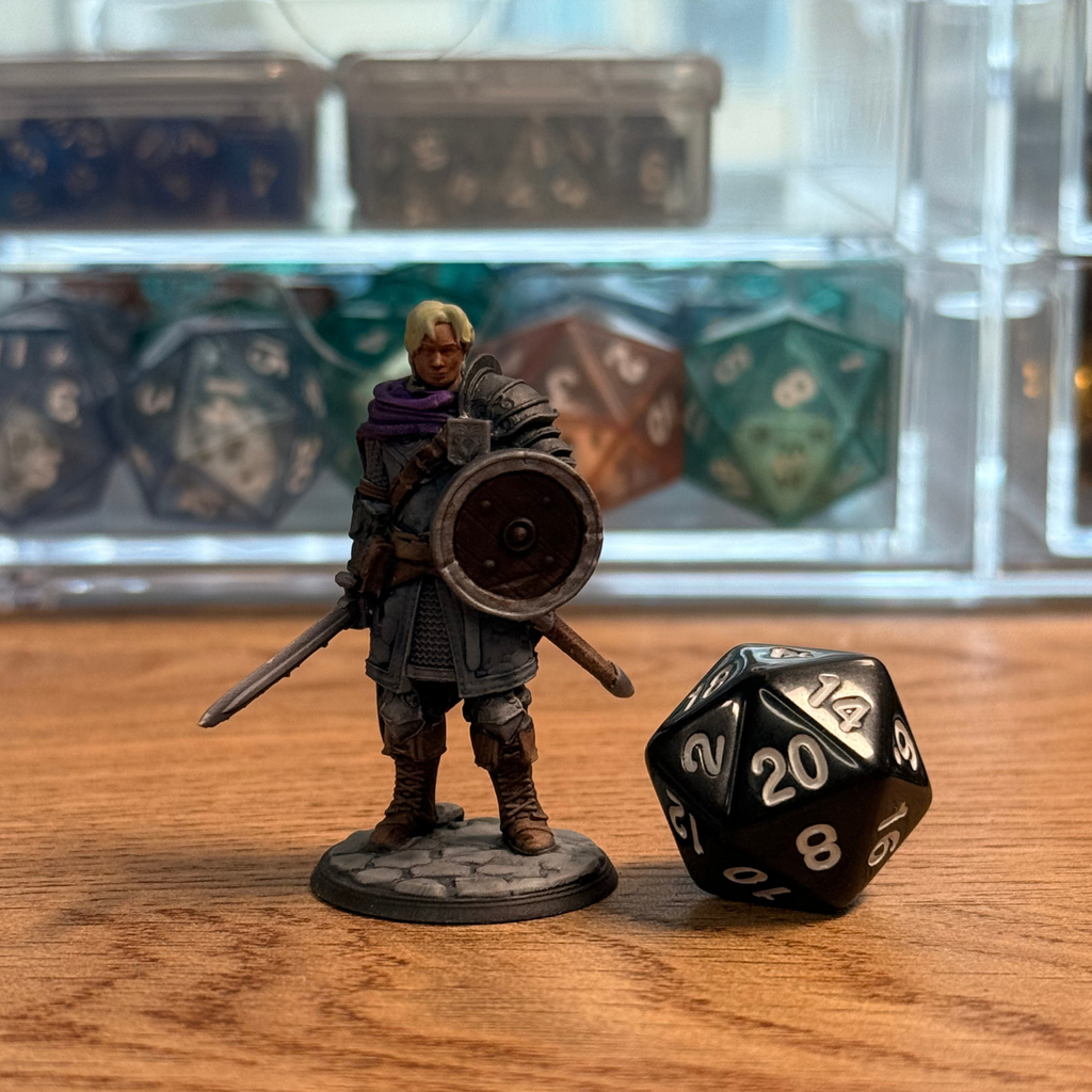 Male Human Fighter · PC Painted Mini · 32mm