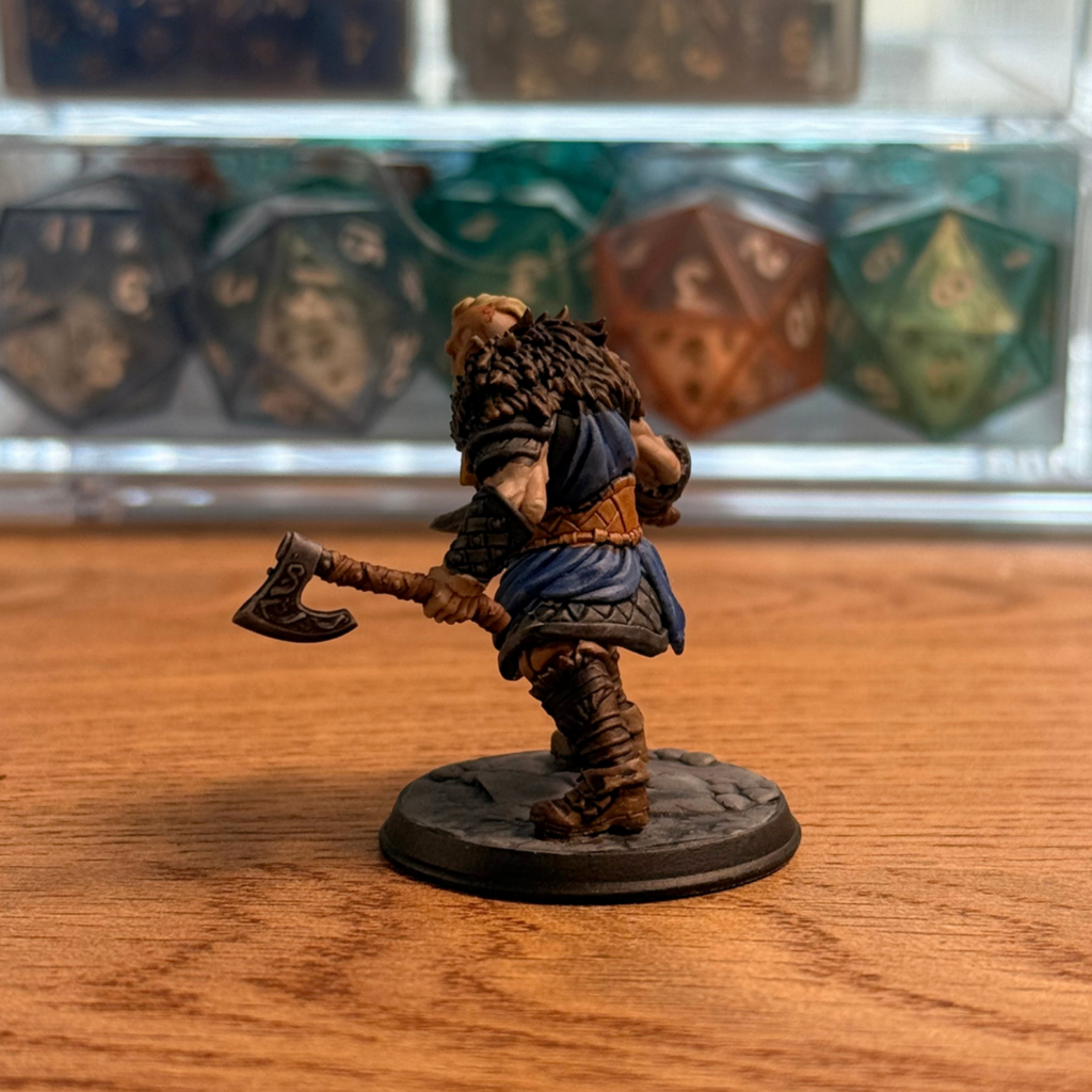 Male Human or Dwarf Barbarian · PC Painted Mini · 32mm