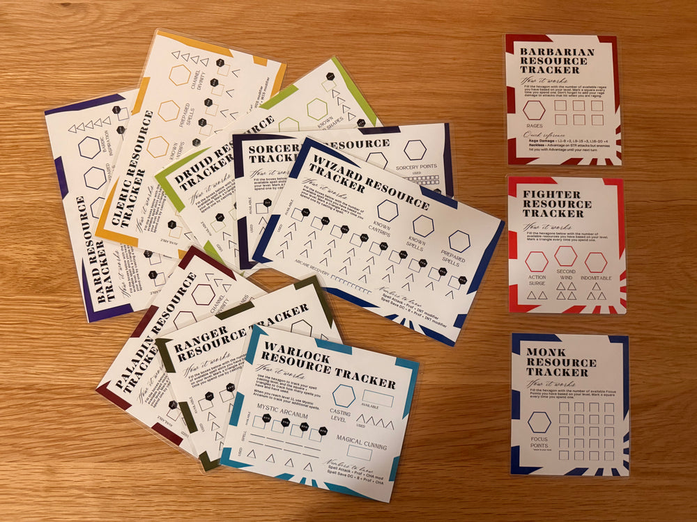 DND Resource Tracker Card