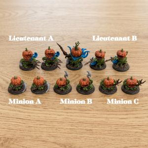 Pumpkin Army Mini Set · Pumpkin Lord, Lieutenants, and Minis · 28mm