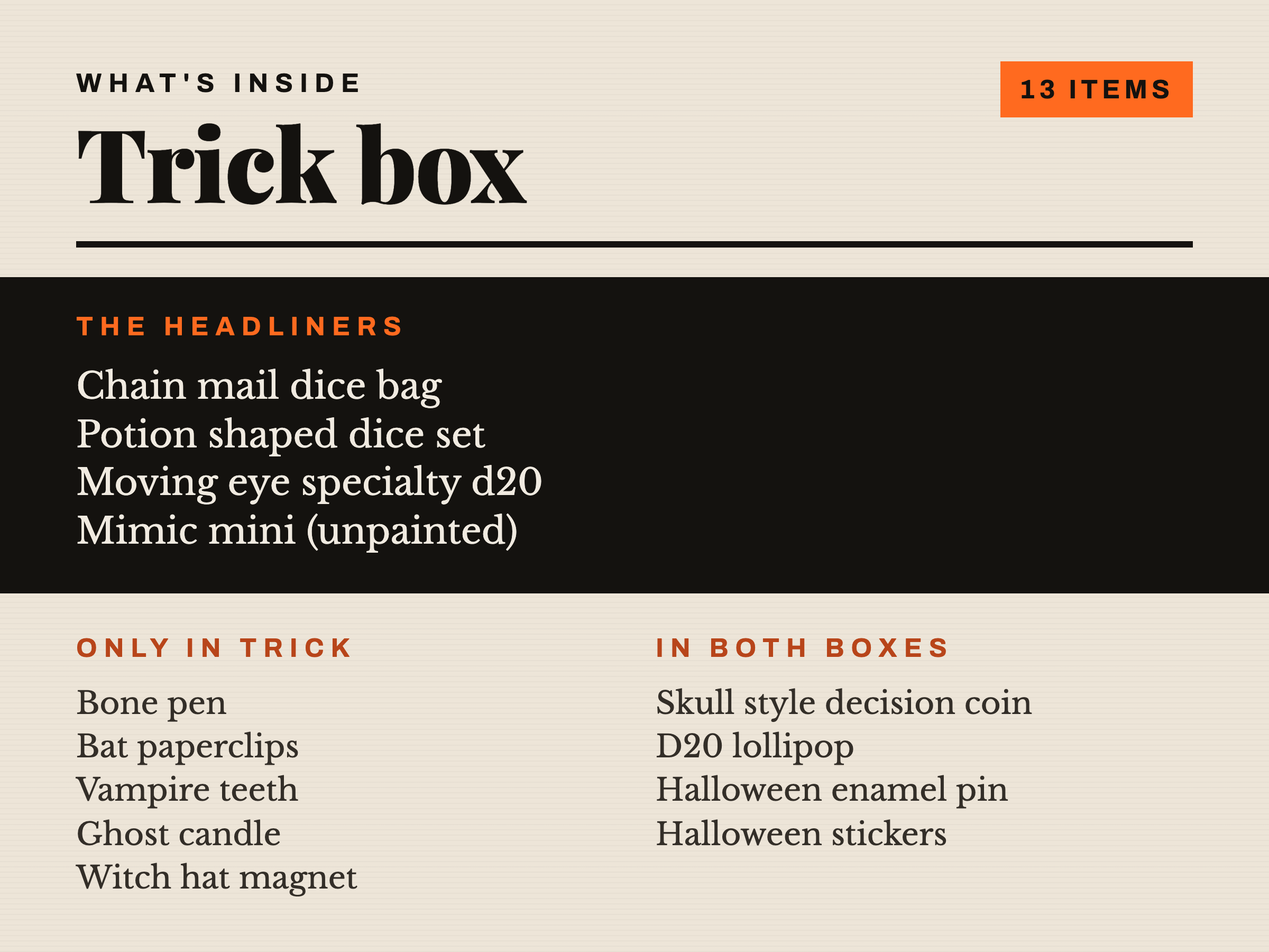 SPOOKY SZN · Seasonal Boxes