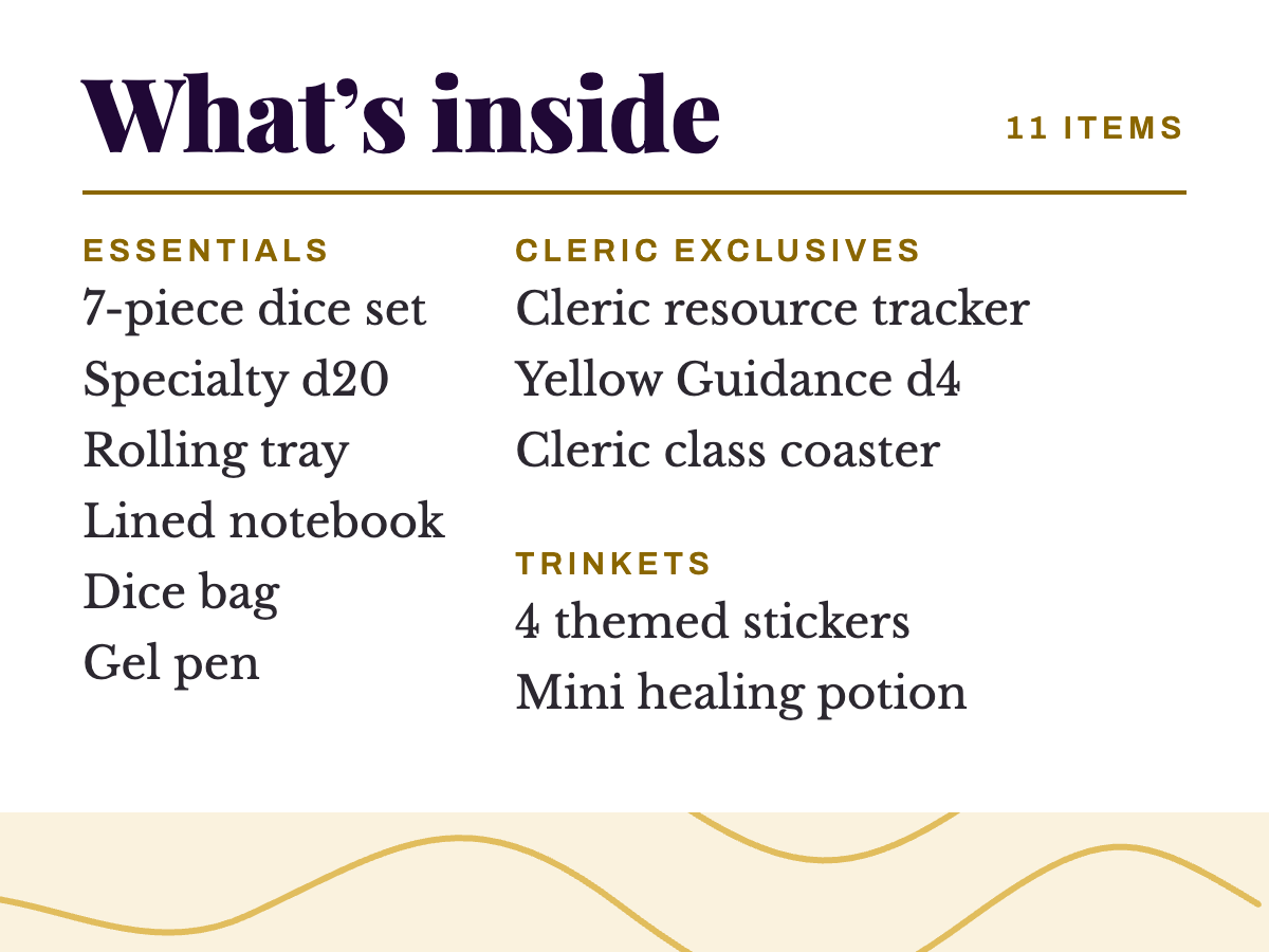 Cleric Class Kit