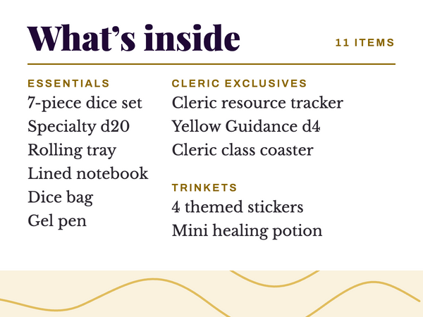 Cleric · Class Starter Kit